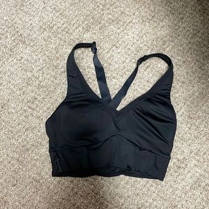 Black athleta longline sports bra